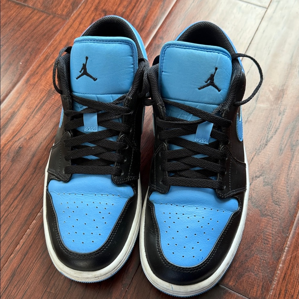 Jordan Black and Blue Sneakers